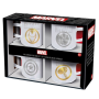 Set of 4 Stor Glass Espresso Mugs Marvel Avengers Logo - 100 ml
