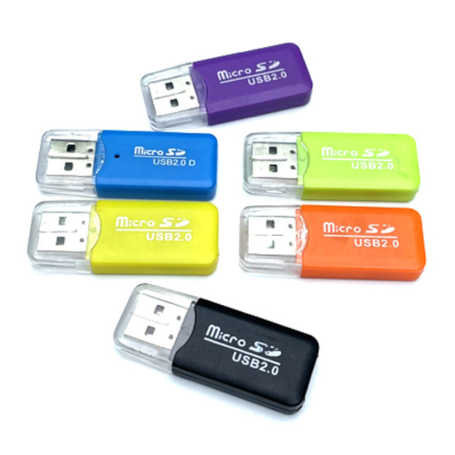 Adaptateur Clé USB 2.0 Lecteur De Carte SD - Bleu