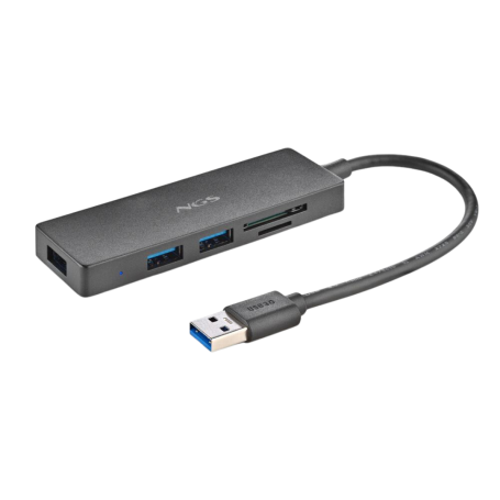 HUB 5 PORTS 3x USB 3.0 / 1x Lecteur Carte SD / 1x Lecteur Carte TF - NGS IHUBREADER
