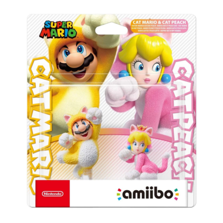 Nintendo Figurine Amiibo Super Mario Mario/Peach Tenue De Chat
